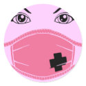 Pink Medical Mask Graphic stickers