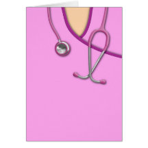 Pink Medical Scrubs Card