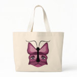 Pink Meow Mask Canvas Bag