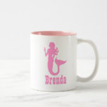 Pink Mermaid Brenda Name Mug