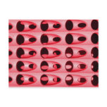 pink metal postcard