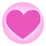Pink Metallic Heart Sticker
