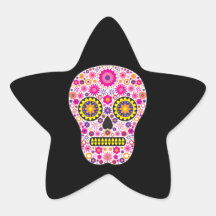 Pink Mexican Sugar Skull Sticker