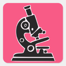 Pink Microscope Stickers