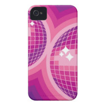 Pink Mirror Balls iPhone 4 Case