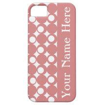Pink Mod Ball Design with name iPhone 5 Covers