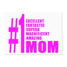 Pink Modern #1 Aunts : Number One Aunt Stretched Canvas Prints