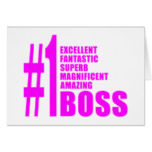Pink Modern Bosses : Number One Boss Cards
