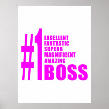 Pink Modern Bosses : Number One Boss Posters