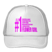 Pink Modern Flower Girls : Number One Flower Girl Hat