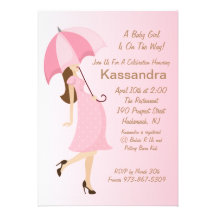 Pink Modern Mom To Be Baby Shower Invitation
