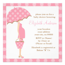 Pink Mom To Be Baby Shower Invitations