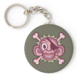 Pink Monkey Pirate Keychain