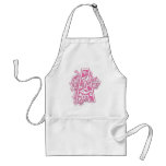 PINK MONOGRAM A aprons