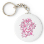 PINK MONOGRAM A keychains