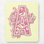 PINK MONOGRAM A mousepads