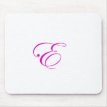 Pink Monogram E Mousepad