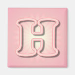 Pink Monogram H Magnet