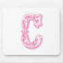 Pink Monogram Letter C Mousepad