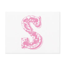 Pink Monogram Letter S Postcards