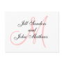 Pink Monogram Wedding Save the Date Cards Postcards