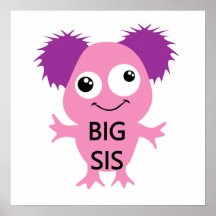 Pink Monster Big Sister Posters