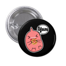 Pink Monster With Cookie Button