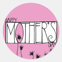 Pink Mother's Day Sticker