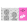 Pink Mouse. Personalized Photo Card