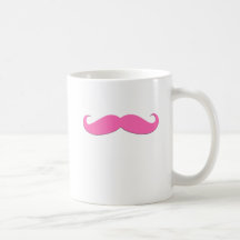 Pink Moustache Humour Create Your Own Coffee Mug