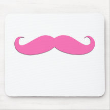 Pink Moustache Humour Create Your Own Mouse Pads