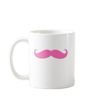 Pink Moustache Humour Create Your Own Coffee Mug