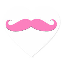 Pink Moustache Humour Create Your Own Stickers