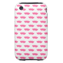 Pink Moustaches iPhone 3 Tough Case