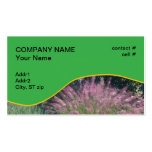 Pink muhly grass business card template