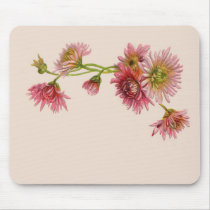 PINK MUMS by SHARON SHARPE Mouse Pads