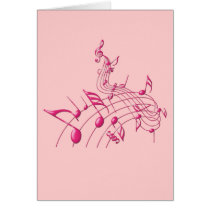 PINK MUSIC NOTES CARDS