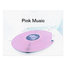 Pink Musik Postkarte