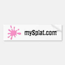 Pink, mySplat.com Bumper Sticker