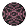 Pink mystery Gothic monogram M Fridge Magnets