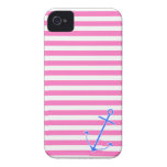 Pink Nautical Anchor iPhone 4 Case