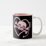 Pink Neon Skull Coffee Mug