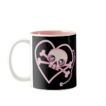 Pink Neon Skull Mug