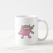 pink ninja monster mugs