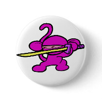 Pink Ninja On Guard-No Words