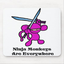 Pink Ninja OverHead Mouse Pad