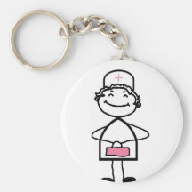 pink nurse key chain