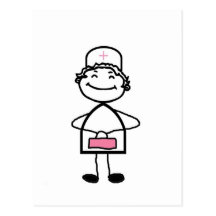 pink nurse post cards