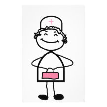 pink nurse stationery