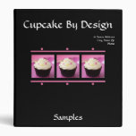 Pink on Black Cupcake Presentation Binder